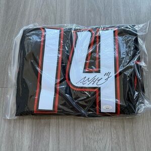 Black Jersey with Number 14 Signed by Adam Henrique